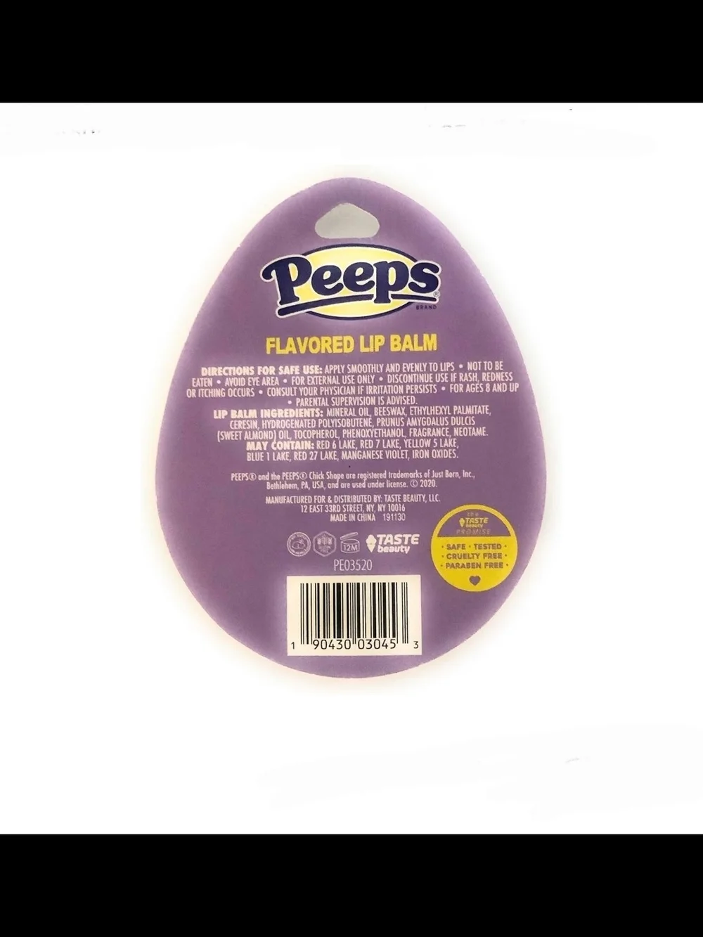 Peeps Grape Flavored Lip Balm - 0.12oz BNIB Limited Edition